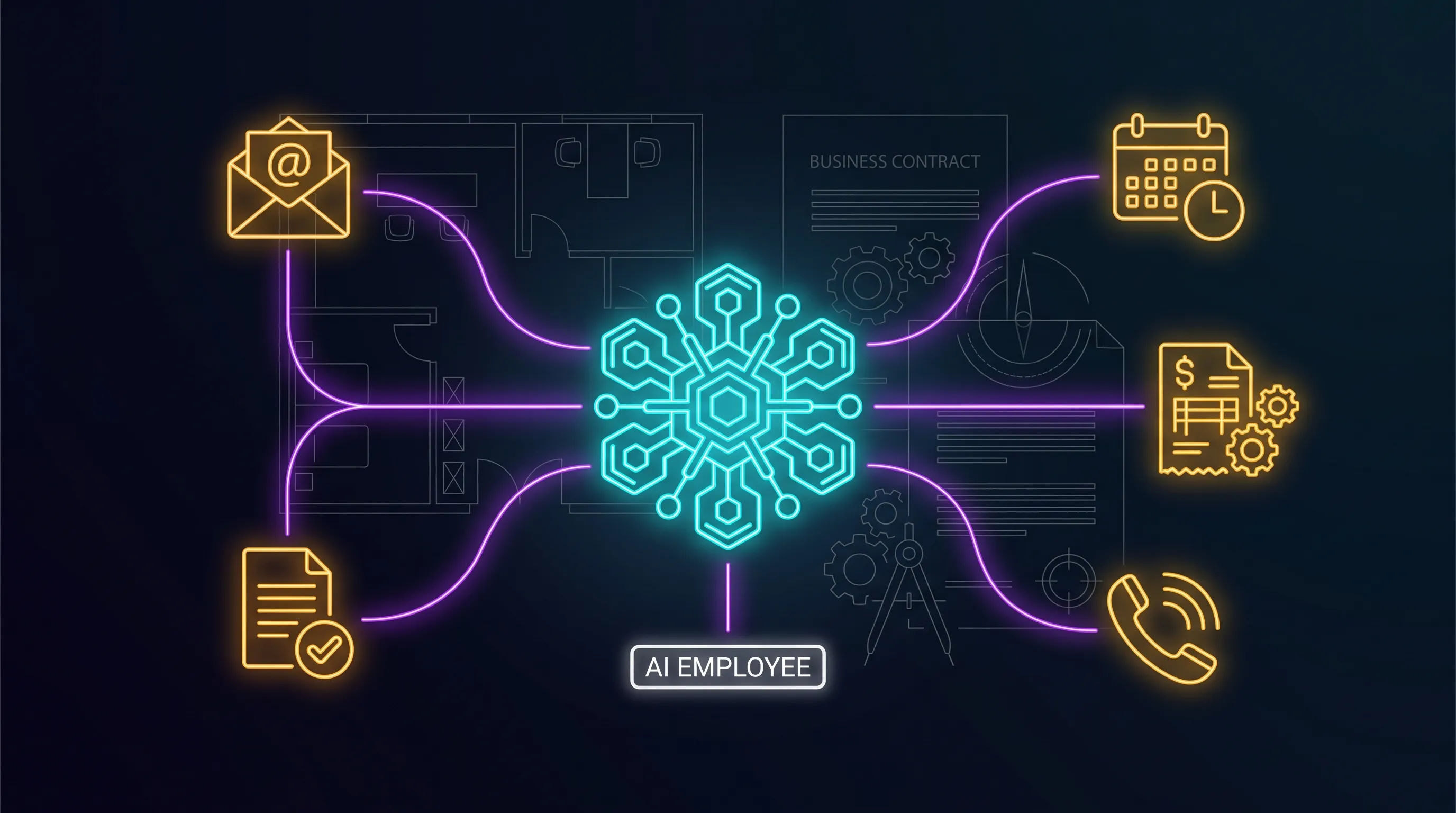 A named AI employee working inside a service business's daily operation