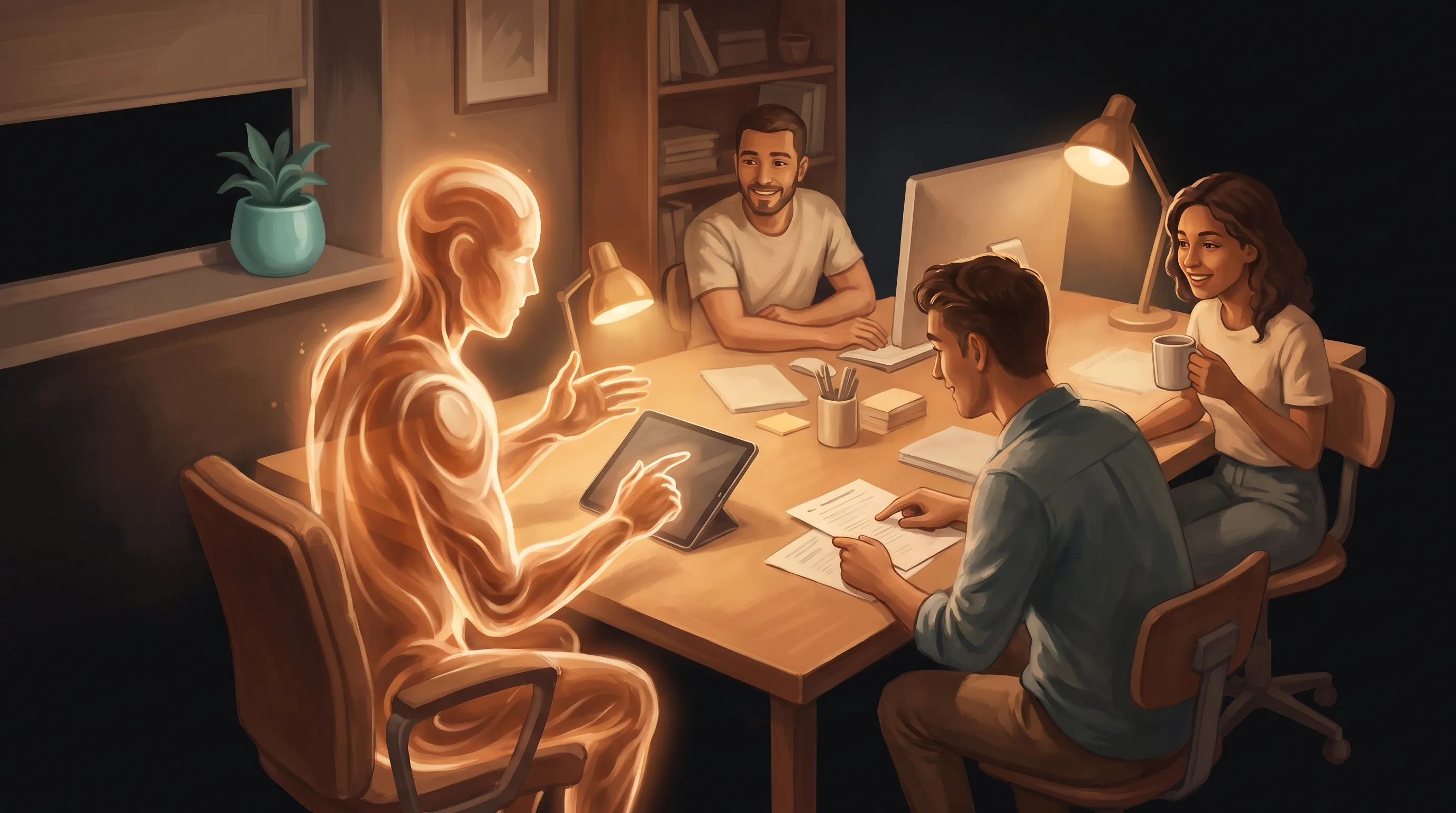 A named AI employee working inside a service business's daily operation